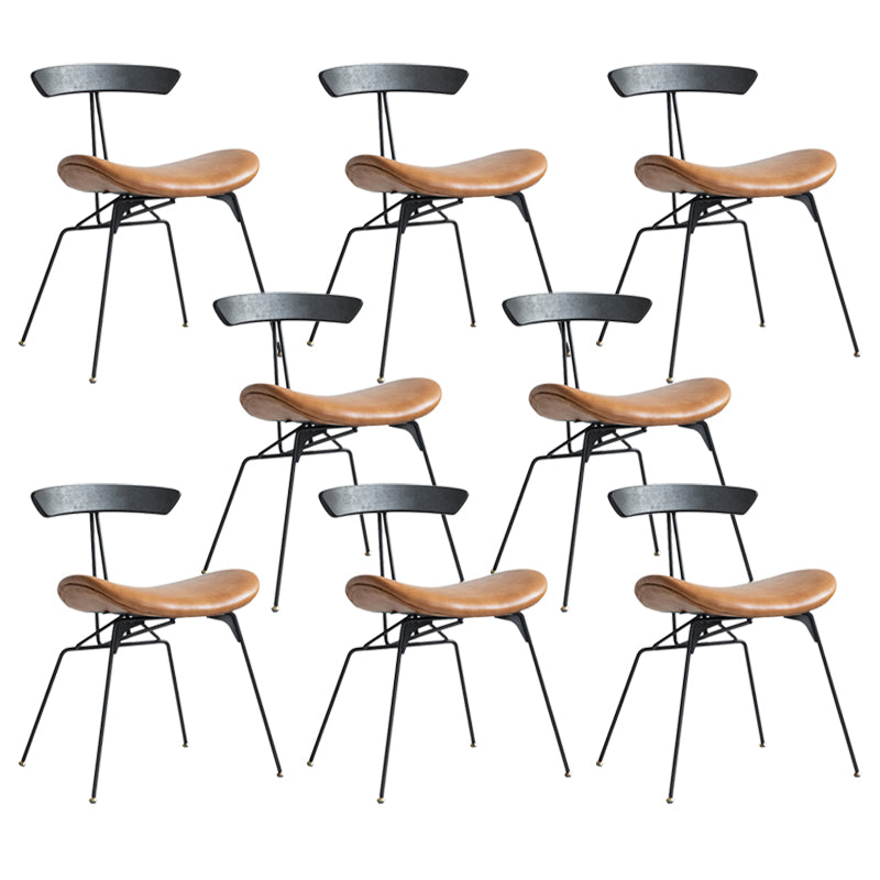 Industrial Upholstered Armless Dining Chairs Indoor Side Chair