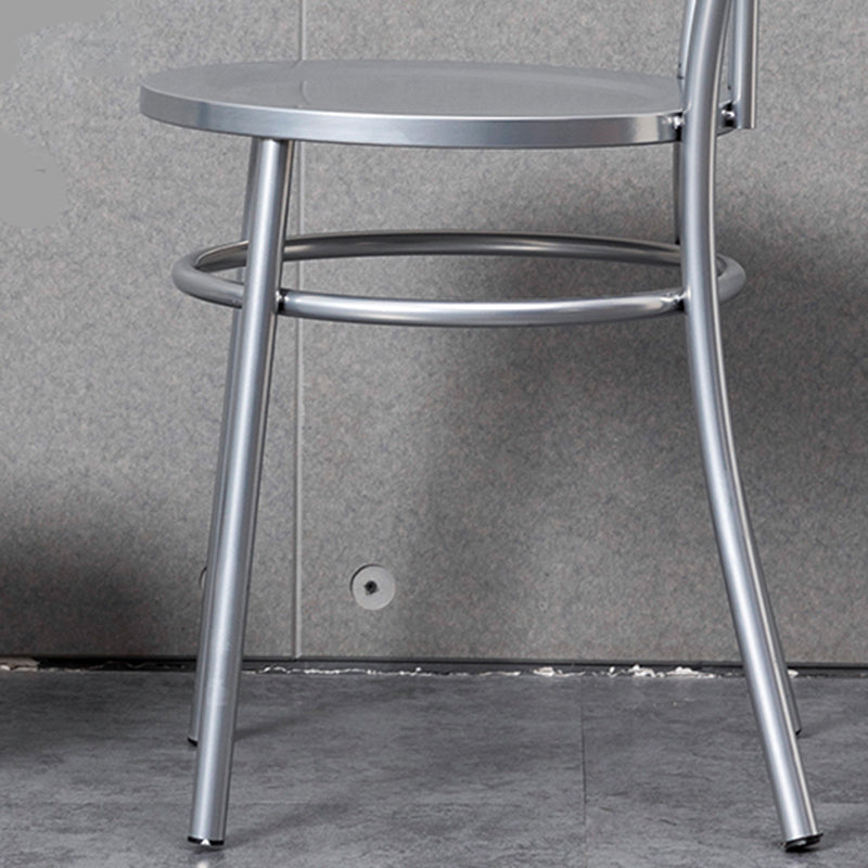 Industrial Windsor Back Armless Chair Metal Dining Room Chairs