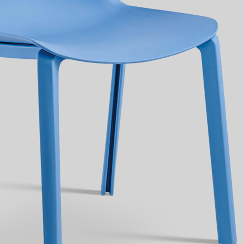 Home Stacking Side Chair Indoor Plastic Wingback Dining Chair