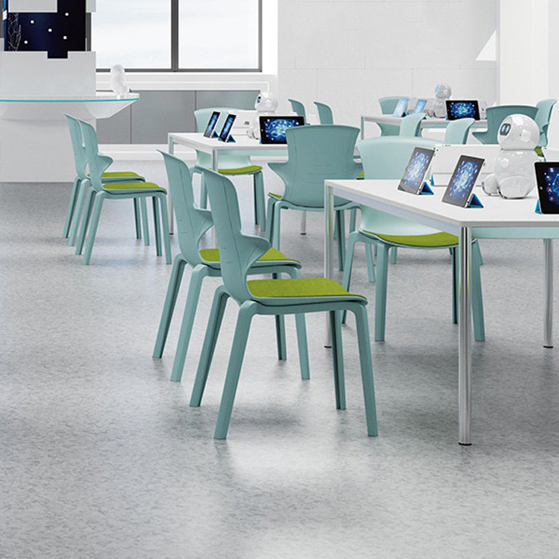 Home Stacking Side Chair Indoor Plastic Wingback Dining Chair