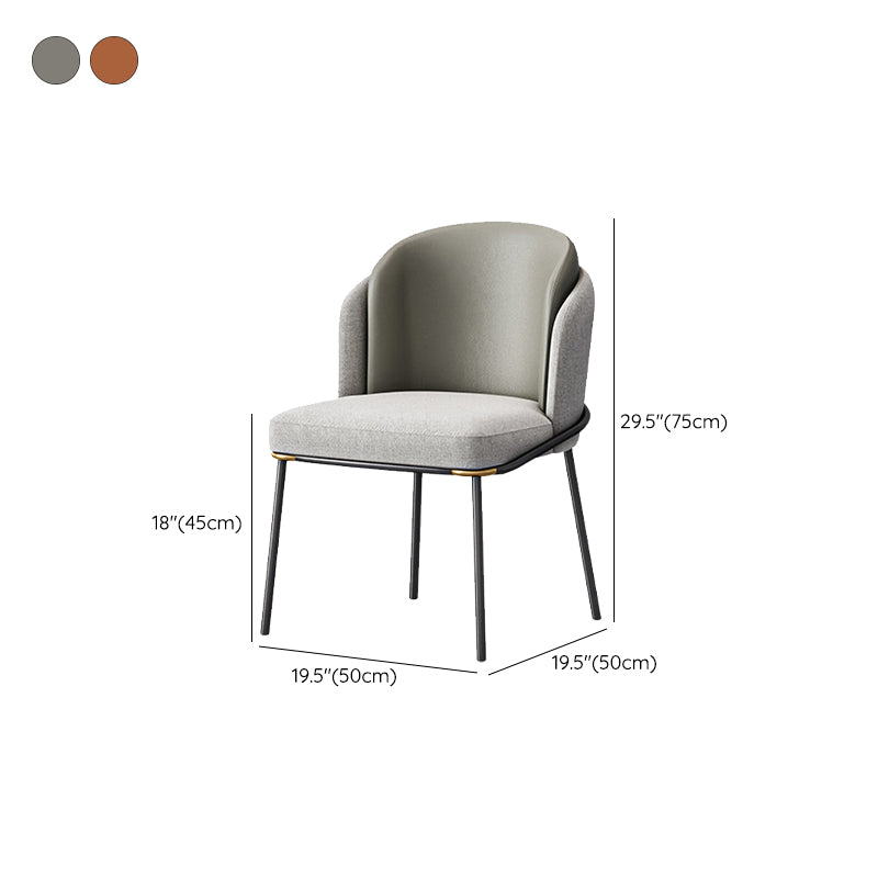 Glam Parsons Side Chair Upholstered Indoor Dining Chair for Home