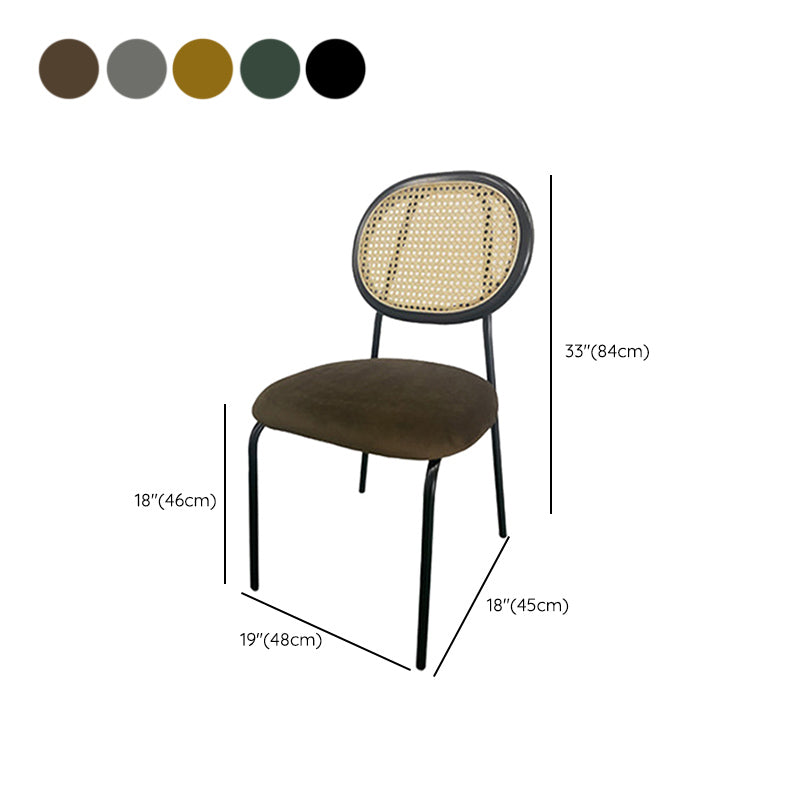 King Louis Back Side Chair Industrial Home Upholstered Dining Chair