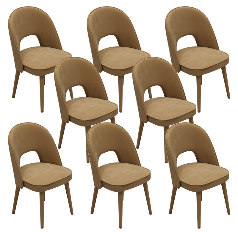 Modern Parsons Dining Chair Velvet Indoor Dining Chair for Living Room