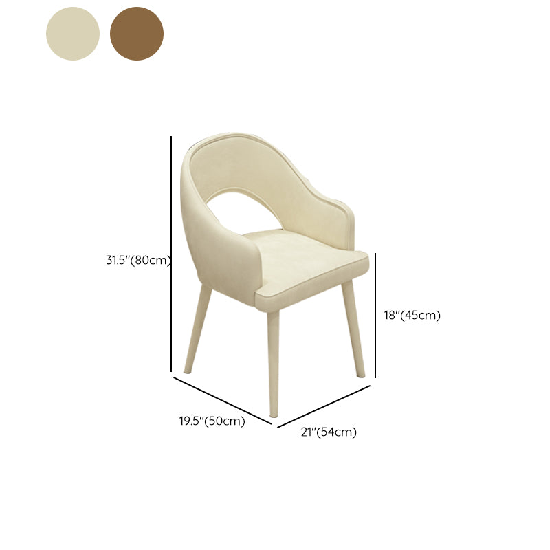 Modern Parsons Dining Chair Velvet Indoor Dining Chair for Living Room