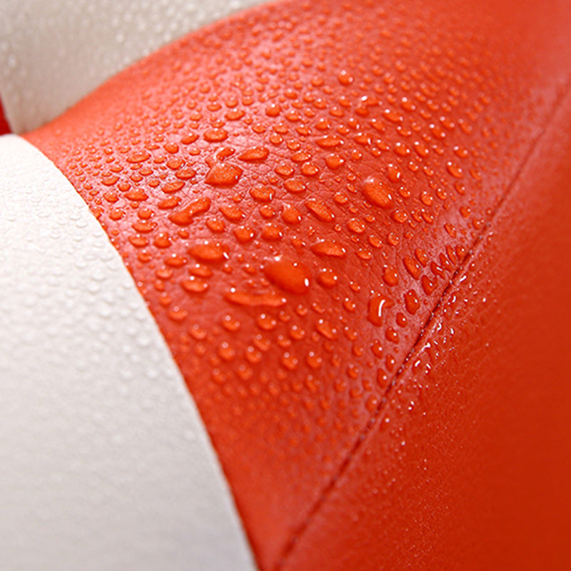 Color Panel Pouf Ottoman Stain Resistant Square Faux Leather Tufted Ottoman