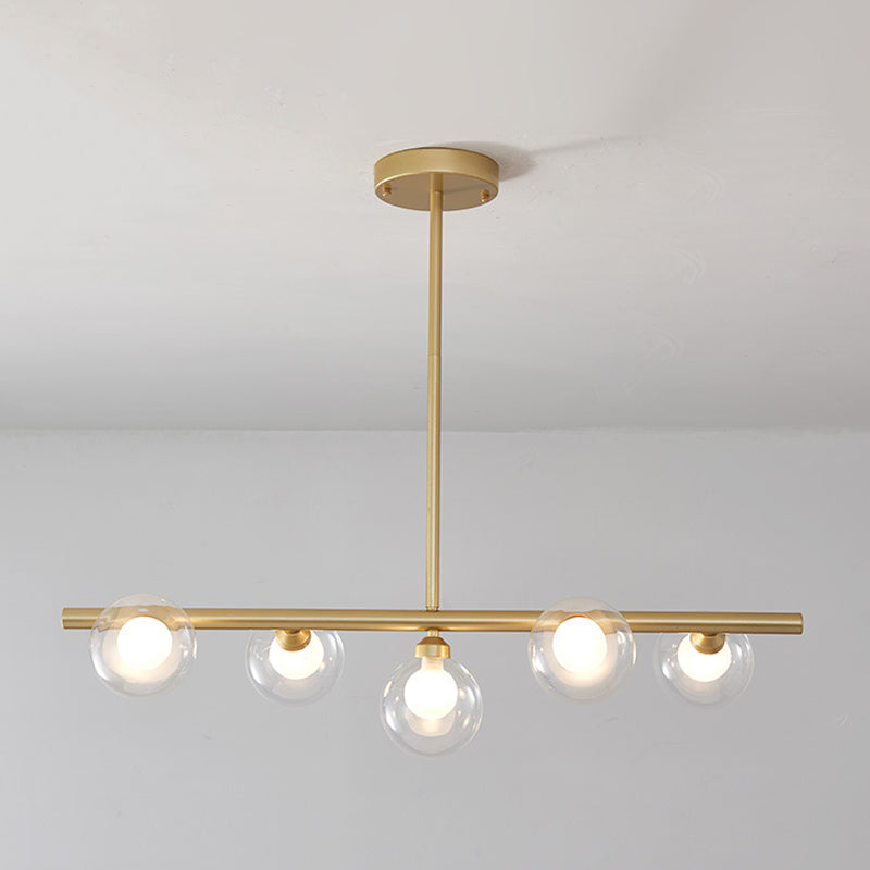 Simplicity Island Lighting Fixture Glass Shade Hanging Light for Dining Room