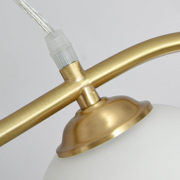 Modern Island Lighting Fixture Minimalist Glass Shade Hanging Light for Dining Room