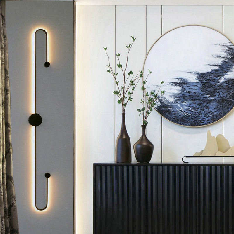 2-Light Linear Wall Mount Light Modern Metal Wall Mount Light Fixtures