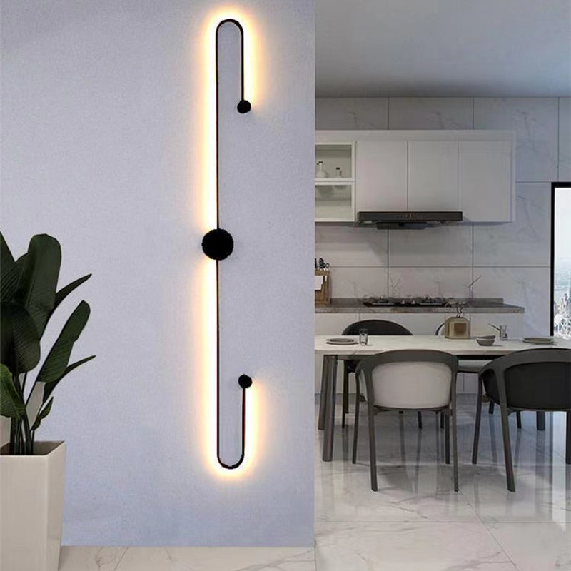 2-Light Linear Wall Mount Light Modern Metal Wall Mount Light Fixtures