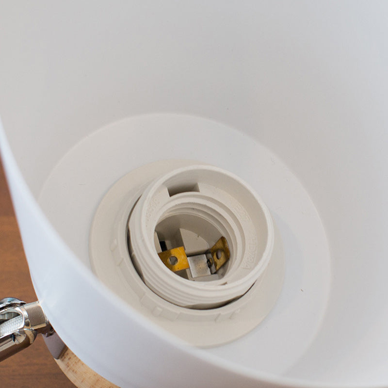 Metal Shaded Wall Light Modernism Wood Lighting for Living Room Foyer