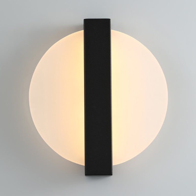 Single Contemporary Wall Mounted Sconce Brass/Black/White LED Wall Light for Bedroom