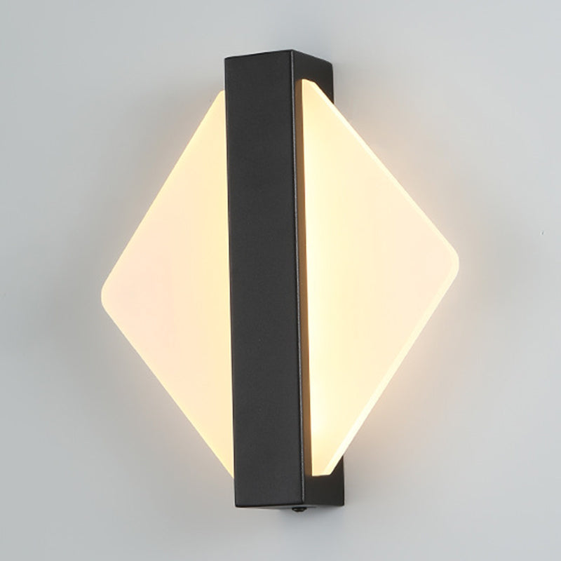 Single Contemporary Wall Mounted Sconce Brass/Black/White LED Wall Light for Bedroom