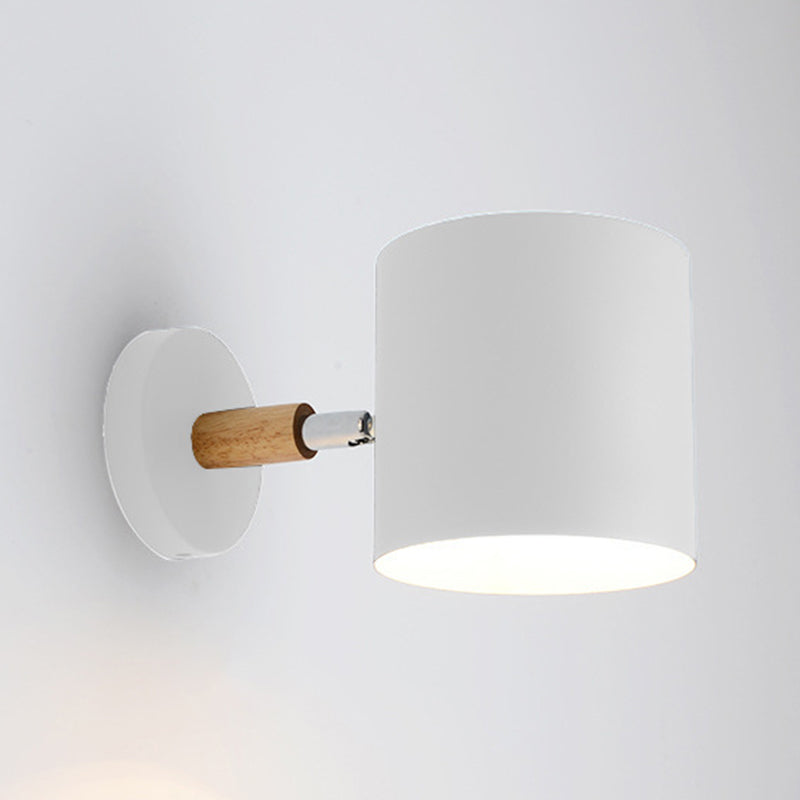 Half Cylinder Shape Metal Wall Light Fixture Modern Style Wall Lamp for Bedroom