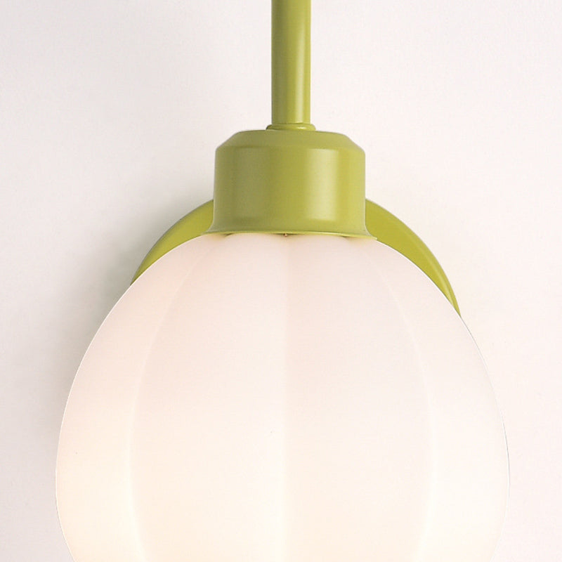 Glass Bowl Shape Sconce Light Modern-Style 1 Light Wall Light Fixtures in Green