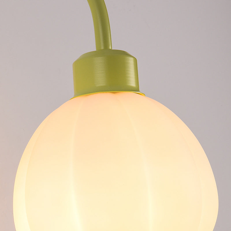Glass Bowl Shape Sconce Light Modern-Style 1 Light Wall Light Fixtures in Green