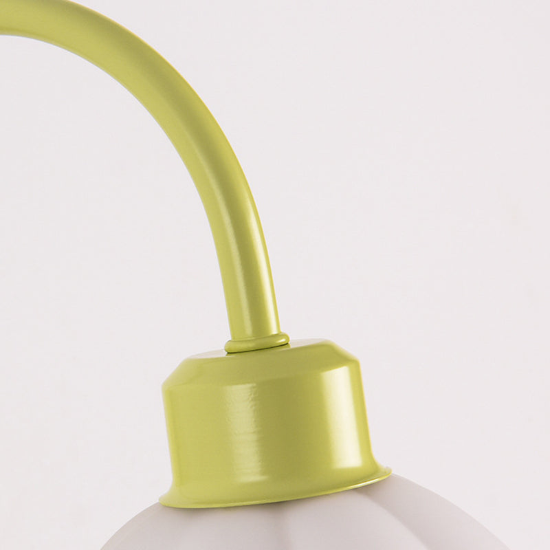 Glass Bowl Shape Sconce Light Modern-Style 1 Light Wall Light Fixtures in Green