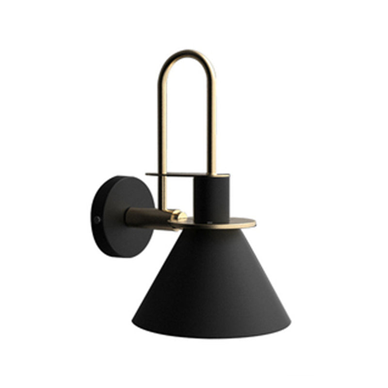 Metal Cone Shape Sconce Light Modern-Style 1 Light Wall Light Fixtures