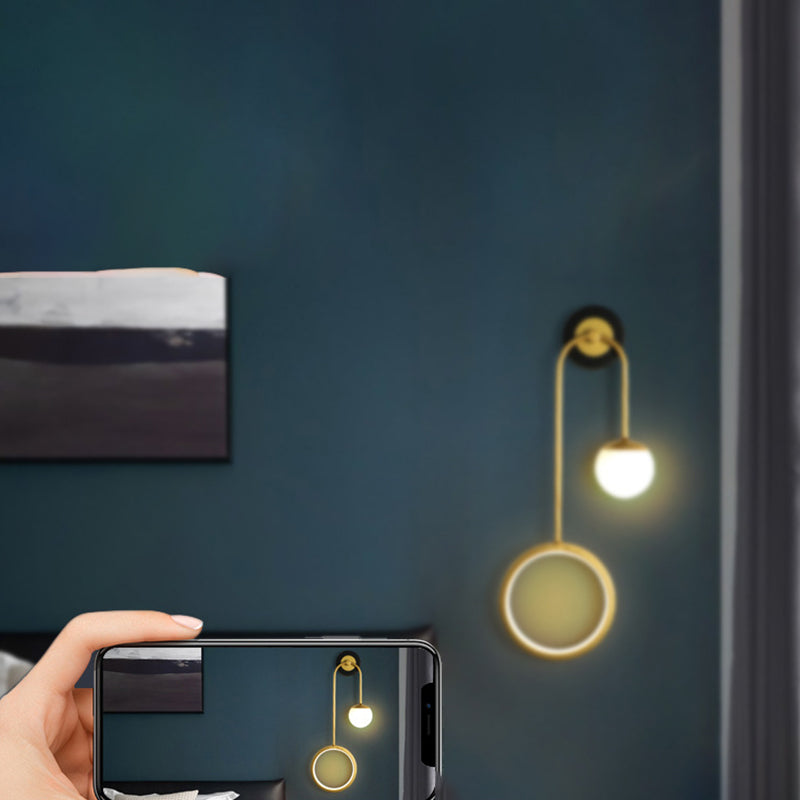 Modern Unique Shape Wall Mount Light Fixture 2 Light Wall Light Sconce in Gold