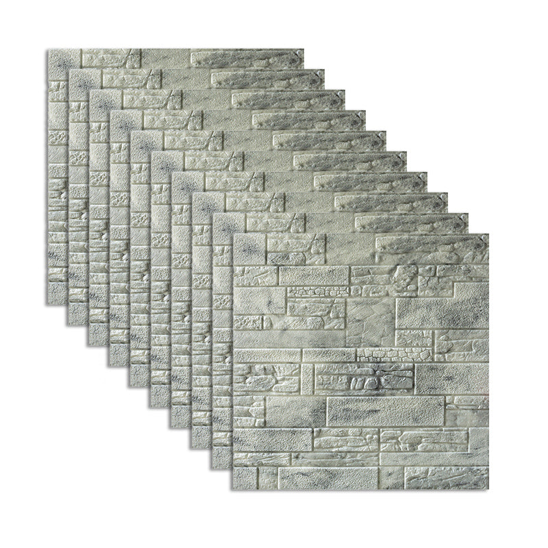 Modern Wall Tile PVC 3D Embossed Peel and Press Waterproof Indoor Wall Panel