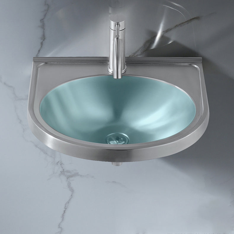 Modern Wall Mount Bathroom Sink Metal Wall Mount Bathroom Sink