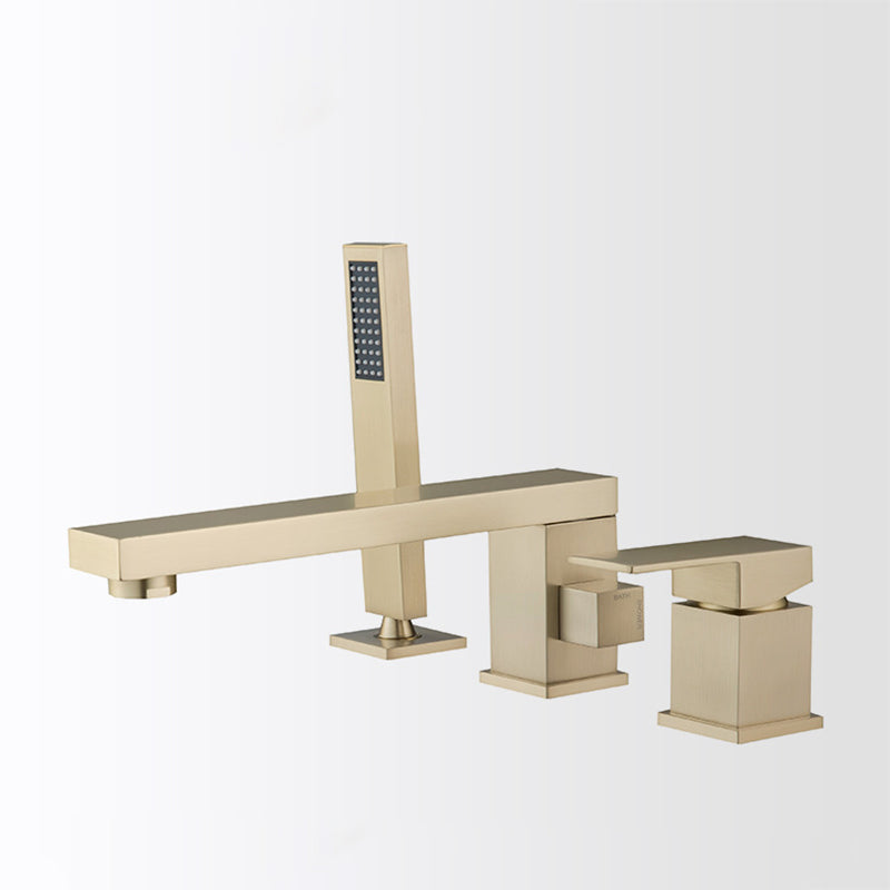 Deck Mounted Bathroom Faucet Modern Style Metal Bathroom Faucet