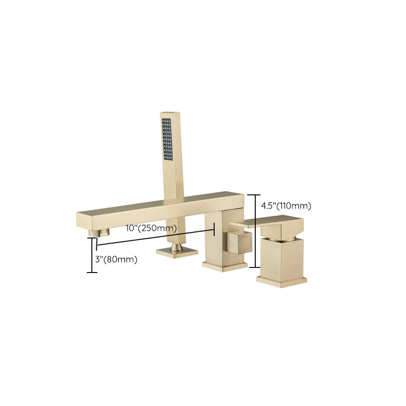 Deck Mounted Bathroom Faucet Modern Style Metal Bathroom Faucet