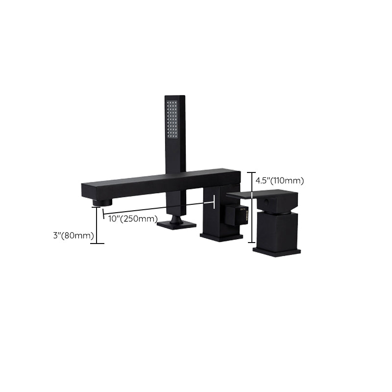 Contemporary Bath Faucet Trim Brass Low Arc Bath Faucet Trim