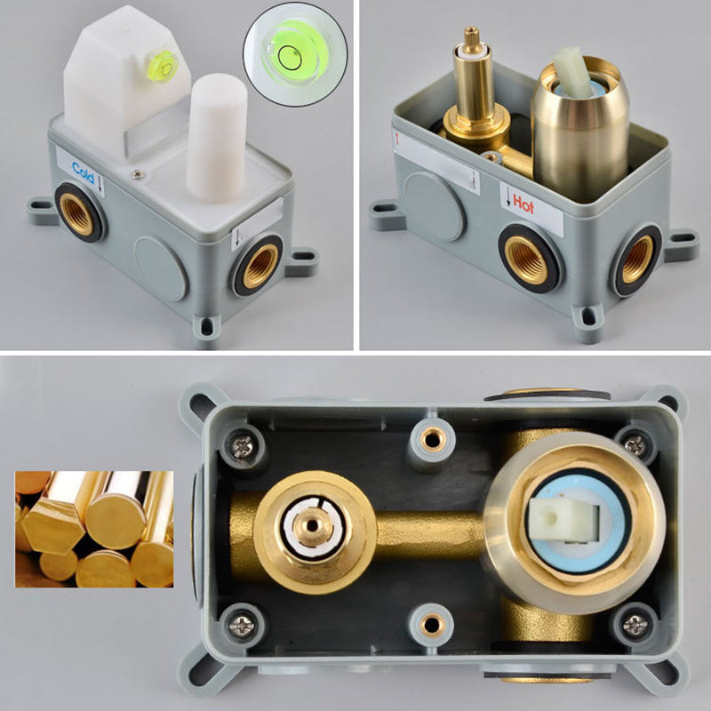 Cold and Hot Wall Mounted Bathtub Faucet Gold Finish Tub Faucet with Shower Head