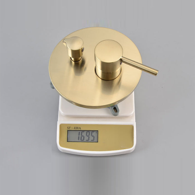 Cold and Hot Wall Mounted Bathtub Faucet Gold Finish Tub Faucet with Shower Head