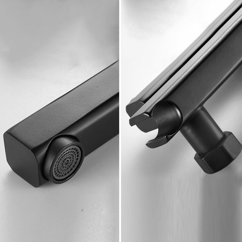 Modern Wall Mounted Metal Tub Filler Low Arc Swivel Bathroom Faucet