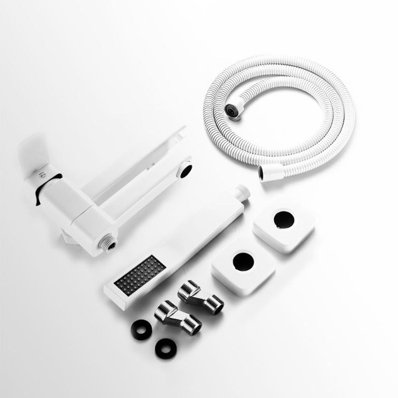 Modern Wall Mounted Metal Tub Filler Low Arc Swivel Bathroom Faucet