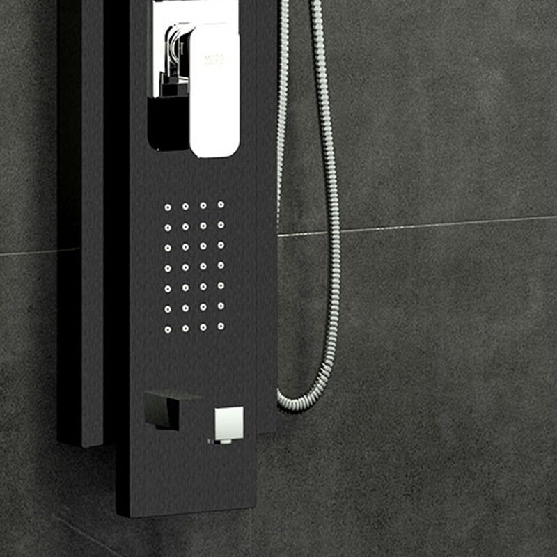 Contemporary Shower System Slide Bar Dual Shower Head Thermostatic Wall Mounted Shower Set