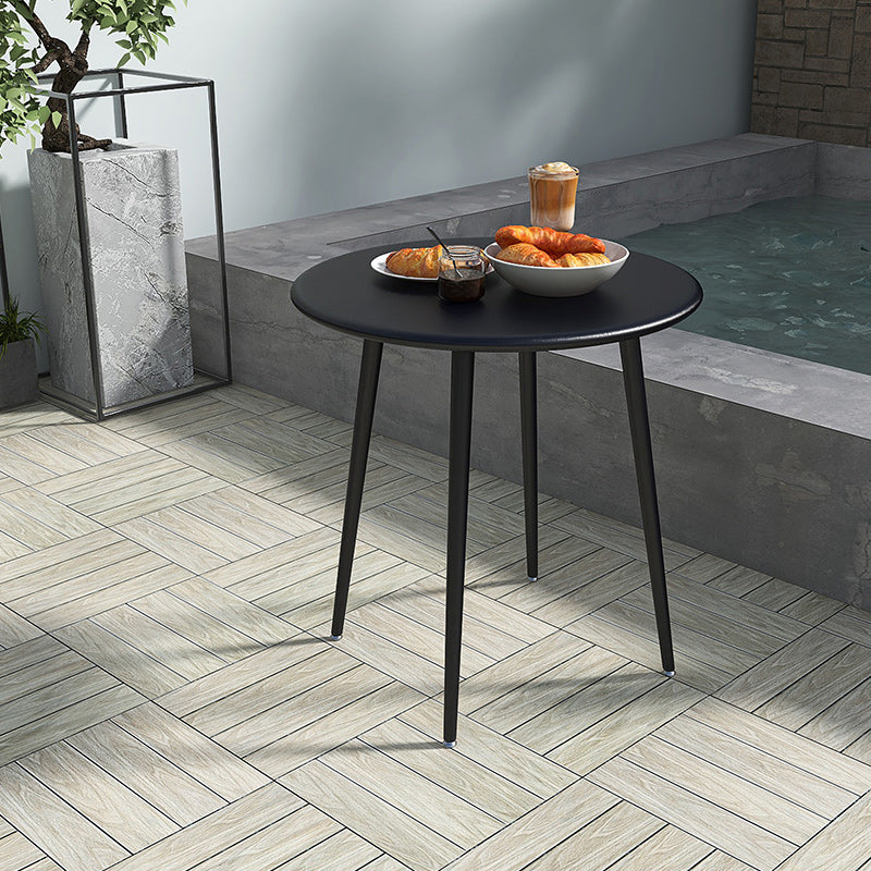 Metal Patio Table Industrial Style Outdoor Patio Dining Table