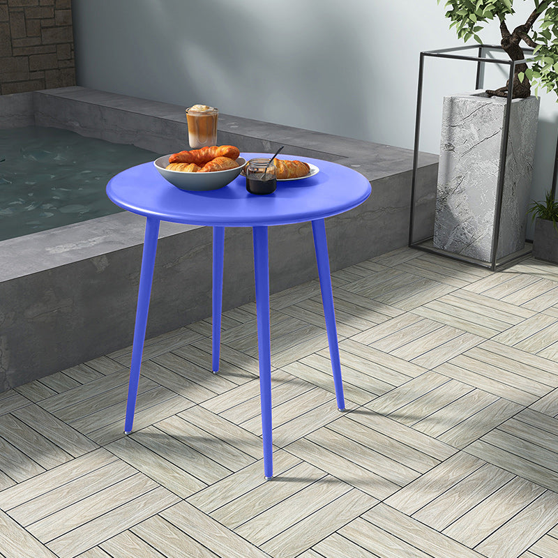 Metal Patio Table Industrial Style Outdoor Patio Dining Table