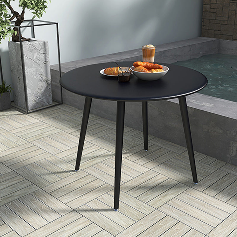 Metal Patio Table Industrial Style Outdoor Patio Dining Table