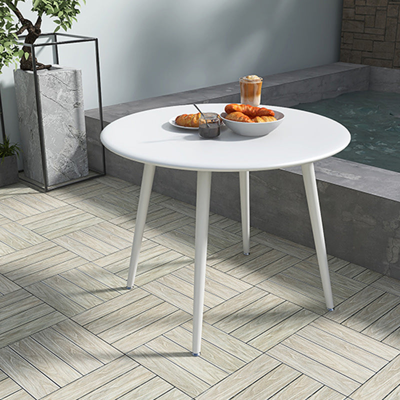 Metal Patio Table Industrial Style Outdoor Patio Dining Table