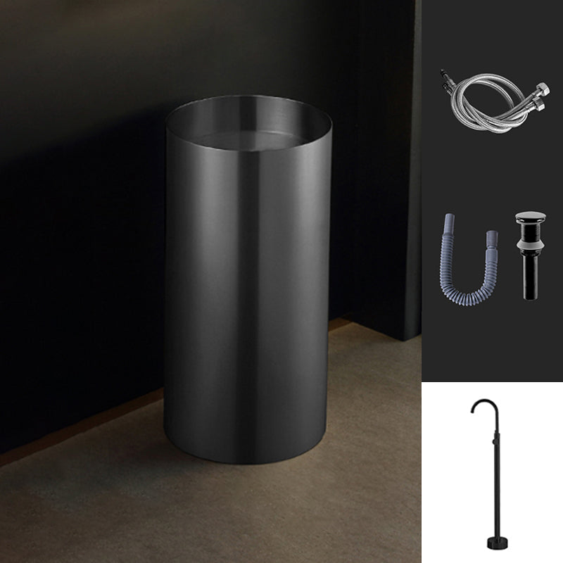 Modern Pedestal Bathroom Sink Round Pedestal Bathroom Sink with Faucet