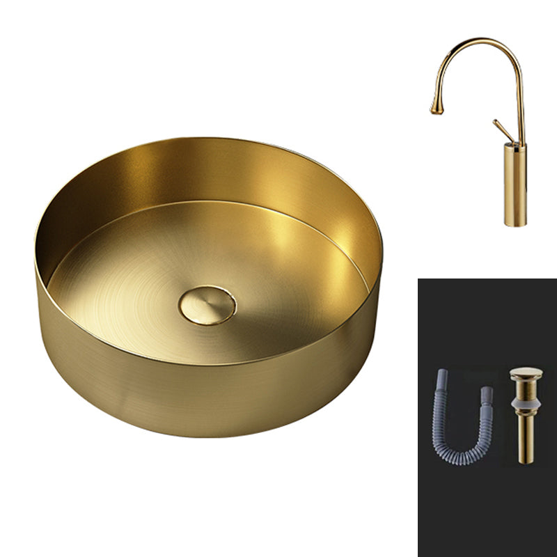 Round Vessel Bathroom Sink Modern Vessel Bathroom Sink with Faucet