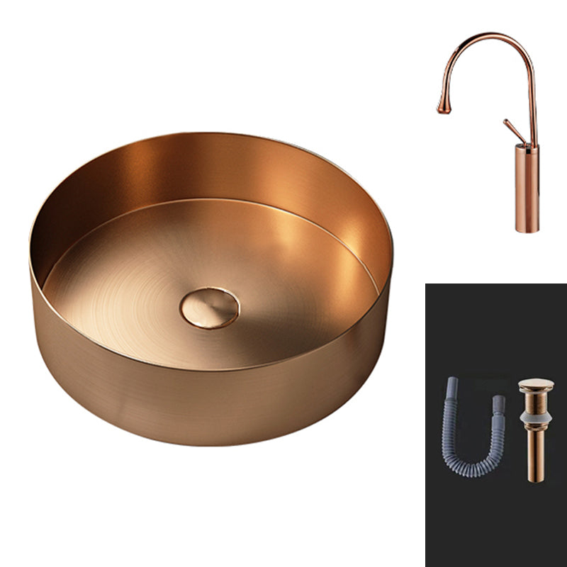 Round Vessel Bathroom Sink Modern Vessel Bathroom Sink with Faucet