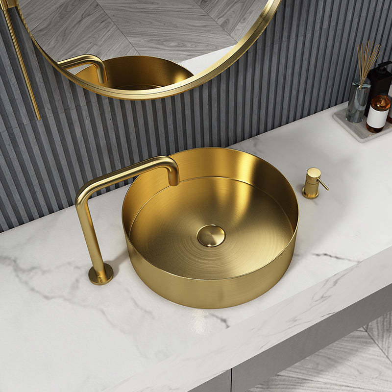Round Vessel Bathroom Sink Modern Vessel Bathroom Sink with Faucet