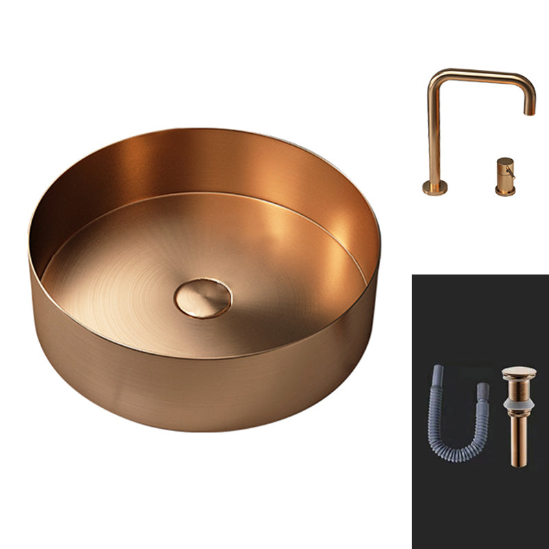 Round Vessel Bathroom Sink Modern Vessel Bathroom Sink with Faucet