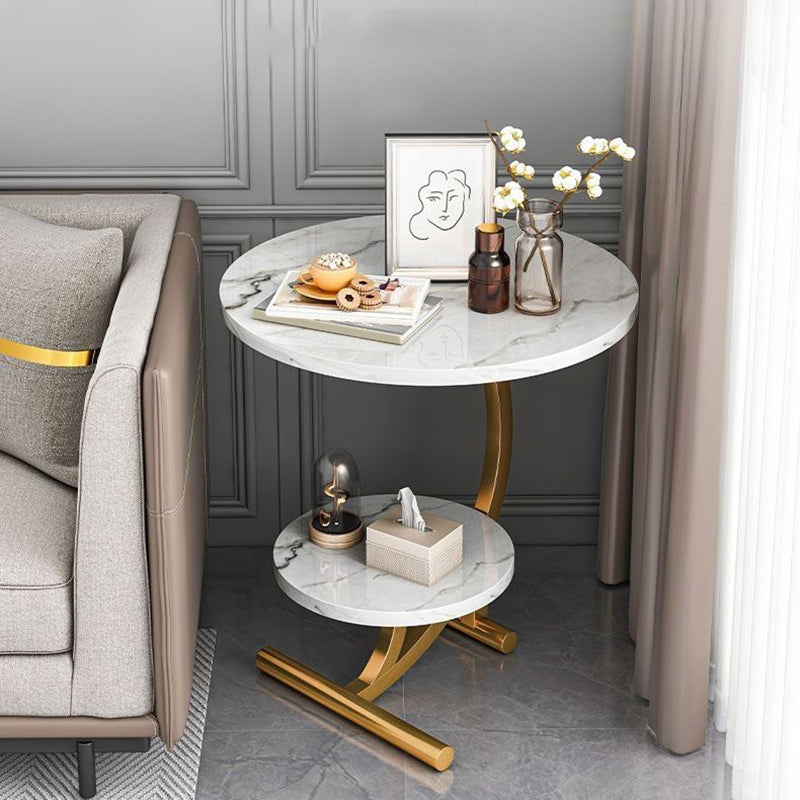 Engineered Wood Bed Nightstand Open Storage Accent Table Nightstand for Bedroom