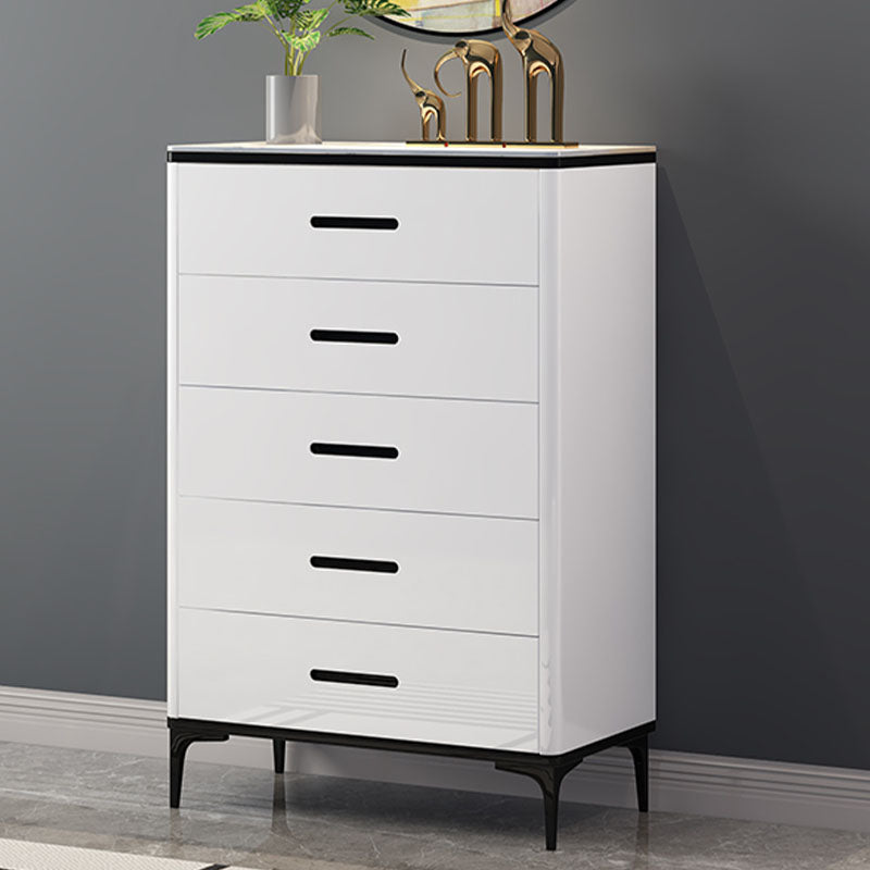 Contemporary Storage Chest Bedroom Stone Chest with Black Legs