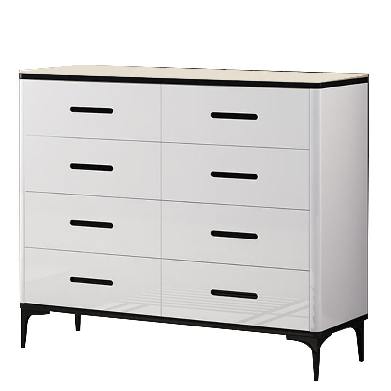 Contemporary Storage Chest Bedroom Stone Chest with Black Legs