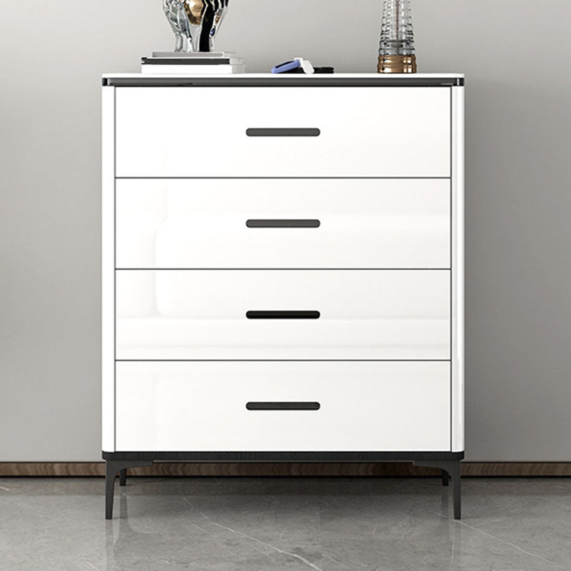 Contemporary Bedroom Storage Chest Stone White Chest with Drawers