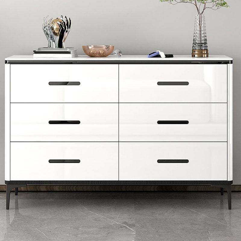 Contemporary Bedroom Storage Chest Stone White Chest with Drawers