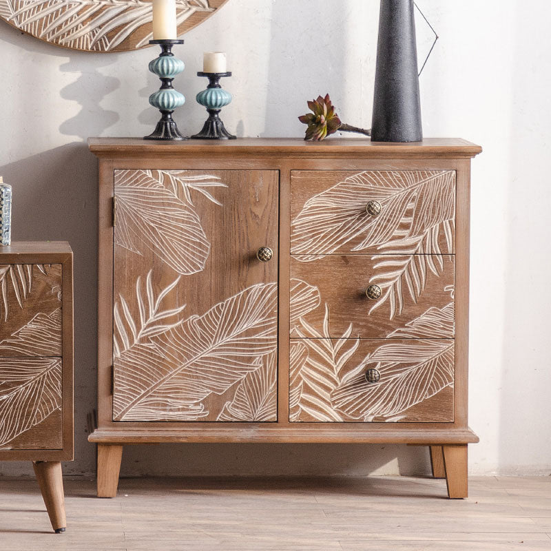 Modern Style Dresser Solid Wood Storage Chest with Drawers for Home