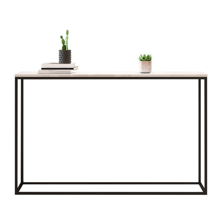 29.53" Tall Marble Console Table Modern Frame Base Accent Table for Hall