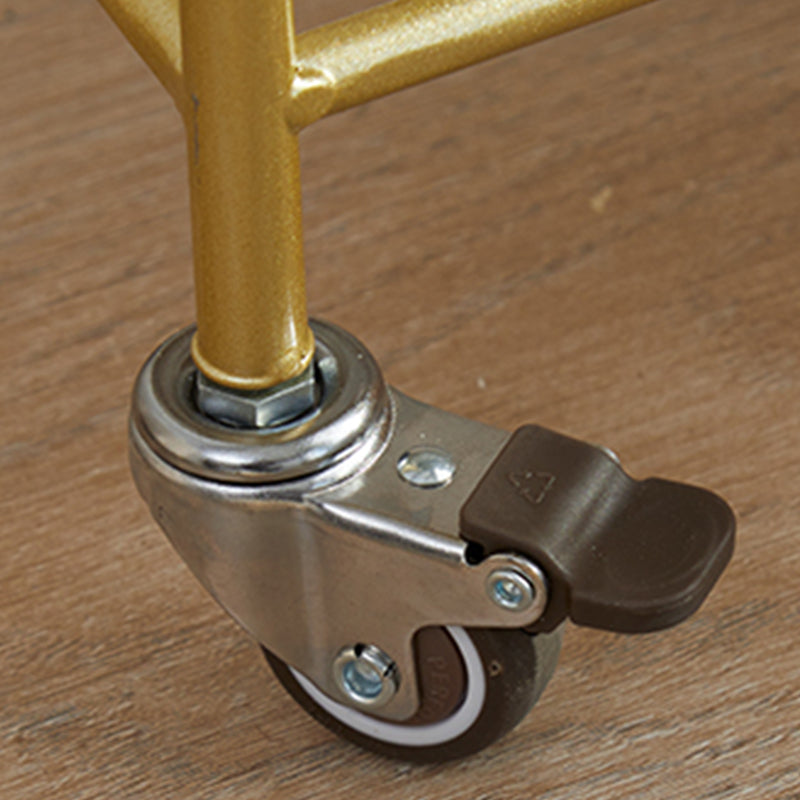 Glam Antique Finish Bookshelf Metal Etagere Shelf Bookcase with Shelves