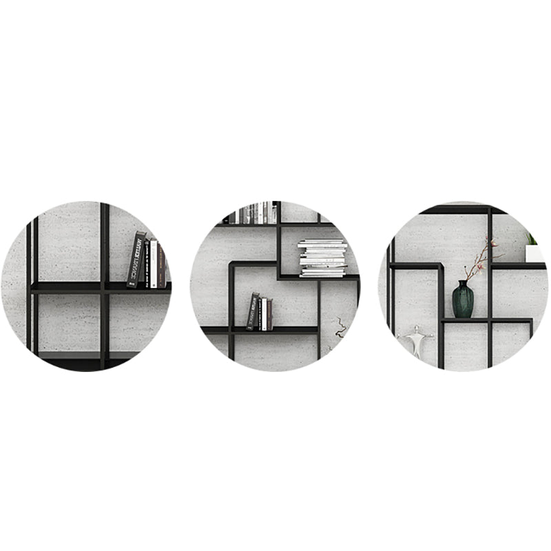 9.8" W Industrial Antique Finish Shelf Bookcase Etagere Metal Bookshelf